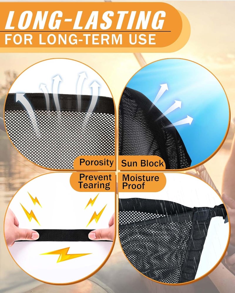 PLOZANO Boat Storage Bag, Adjustable Organizer, Mesh Tackle & Life Jacket Holder, Suspended Net for Leaning Post (16 INCH) - Image 4